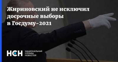 Жириновский не исключил досрочные выборы в Госдуму-2021