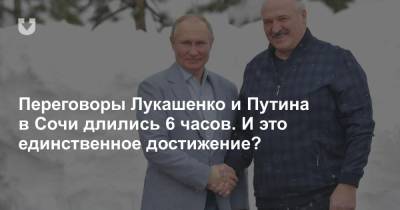 Переговоры Лукашенко и Путина в Сочи длились 6 часов. И это единственное достижение?