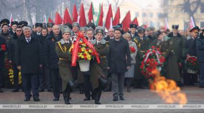 ФОТОФАКТ: Торжественные мероприятия ко Дню защитников Отечества прошли в Гродно