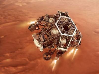 Появились видео с посадкой Perseverance на Марс и запись звуков «красной планеты»
