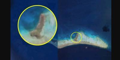 Американка Джолин Вултаджо на Гугл-картах нашла остров в виде мужского полового органа, фото - ТЕЛЕГРАФ