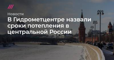 В Гидрометцентре назвали сроки потепления в центральной России