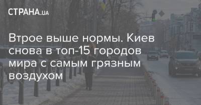 Втрое выше нормы. Киев снова в топ-15 городов мира с самым грязным воздухом