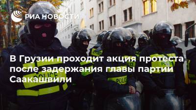 В Грузии проходит акция протеста после задержания главы партии Саакашвили