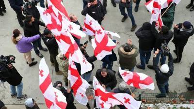 Ника Мелии - Саакашвили - В Грузии сторонники Ники Мелии вышли на акцию протеста - readovka.news - Грузия