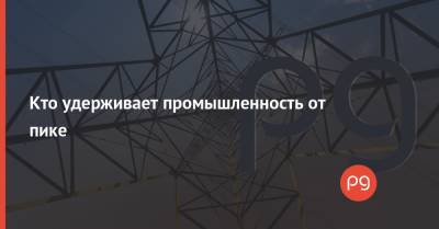 Кто удерживает промышленность от пике