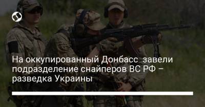 На оккупированный Донбасс завели подразделение снайперов ВС РФ – разведка Украины