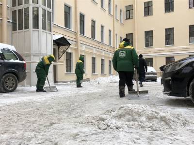 Более 7 тысяч дворников вышли на «борьбу» со снегом в Петербурге