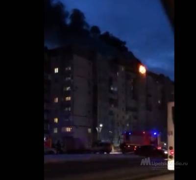 В Липецке горела многоэтажка в районе парка Победы