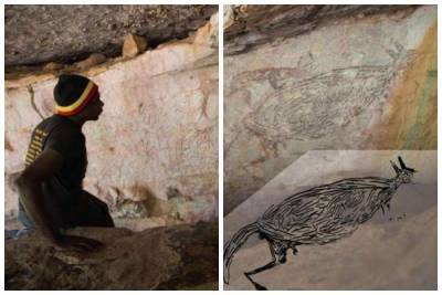 Ученые в Австралии нашли древнейший наскальный рисунок кенгуру возрастом 17 тыс. лет