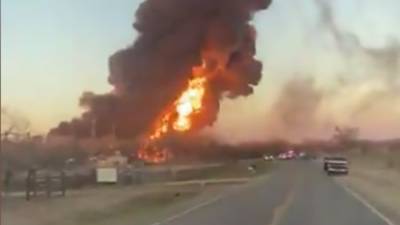 Момент серии взрывов в Техасе сняли на видео