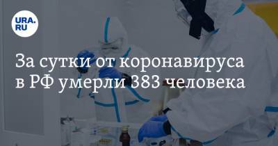 За сутки от коронавируса в РФ умерли 383 человека