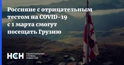 Россияне с отрицательным тестом на COVID-19 с 1 марта смогут посещать Грузию