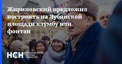 Жириновский предложил построить на Лубянской площади клумбу или фонтан