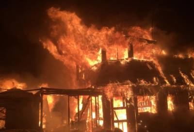 В Гатчинском районе два человека погибли при пожаре в частном доме