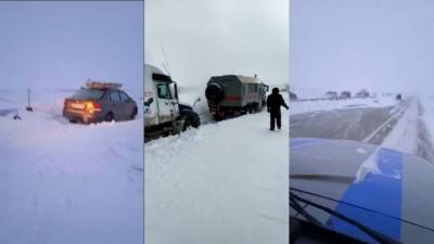 Росгвардейцы помогли оказавшимся в снежном плену автомобилистам