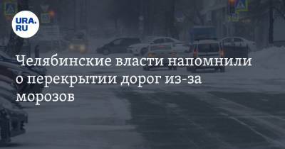 Челябинские власти напомнили о перекрытии дорог из-за морозов