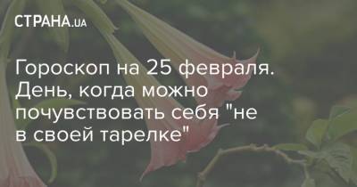 Гороскоп на 25 февраля. День, когда можно почувствовать себя "не в своей тарелке"