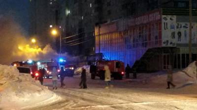 Пожарные вынесли пять газовых баллонов из горящего павильона в Новосибирске
