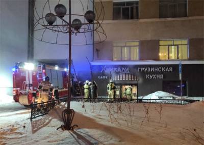 В центре Екатеринбурга горело кафе "Хинкали"