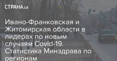 Ивано-Франковская и Житомирская области в лидерах по новым случаям Covid-19. Статистика Минздрава по регионам