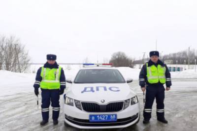 Замерзающую на трассе москвичку спасли тамбовские автоинспекторы