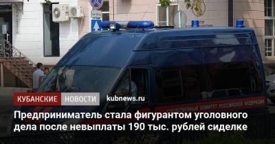 Предприниматель стала фигурантом уголовного дела после невыплаты 190 тыс. рублей сиделке