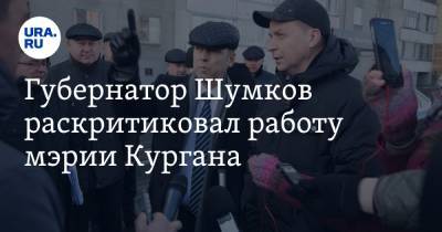 Губернатор Шумков раскритиковал работу мэрии Кургана