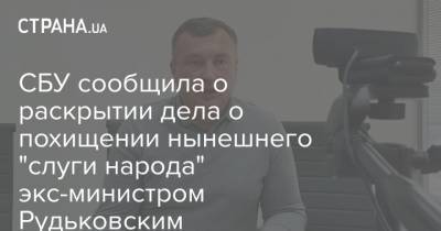 СБУ сообщила о раскрытии дела о похищении нынешнего "слуги народа" экс-министром Рудьковским