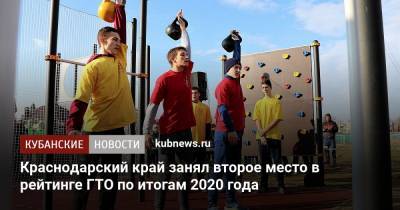 Краснодарский край занял второе место в рейтинге ГТО по итогам 2020 года
