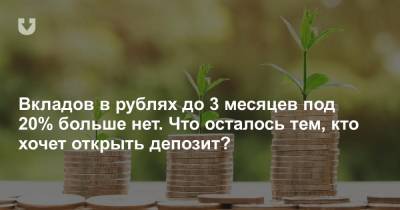 Вкладов в рублях до 3 месяцев под 20% больше нет. Что осталось тем, кто хочет открыть депозит?