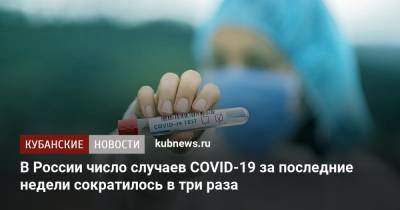 В России число случаев COVID-19 за последние недели сократилось в три раза