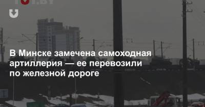 В Минске замечена самоходная артиллерия — ее перевозили по железной дороге