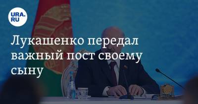Лукашенко передал важный пост своему сыну