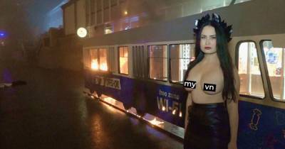 Сожгла локацию "Рошен": в Виннице осудили активистку Femen