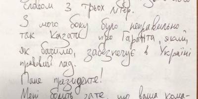 Сергей Стерненко написал второе письмо из СИЗО, где извинился перед Зеленским - фото - ТЕЛЕГРАФ