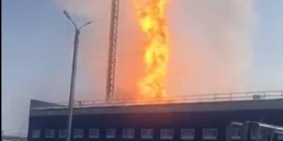 На Юбилейном месторождении в Ямало-Ненецком автономном округе в России произошел пожар, видео - ТЕЛЕГРАФ