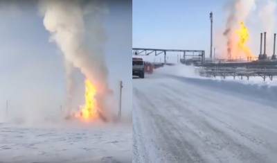 На Ямале произошел крупный пожар на газовом месторождении Юбилейное