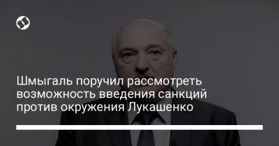 Шмыгаль поручил рассмотреть возможность введения санкций против окружения Лукашенко