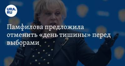 Памфилова предложила отменить «день тишины» перед выборами