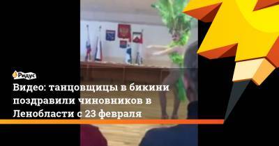 Видео: танцовщицы в бикини поздравили чиновников в Ленобласти с 23 февраля