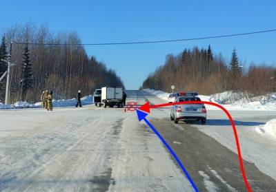 В Троицко-Печорском районе иномарка неудачно развернулась в фургон