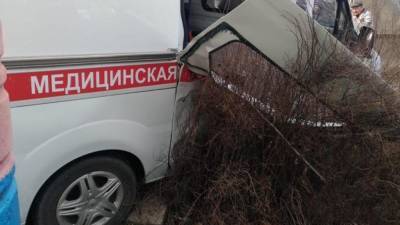Фельдшер пострадал при столкновении скорой помощи и Lada в Челябинске