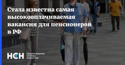 Стала известна самая высокооплачиваемая вакансия для пенсионеров в РФ