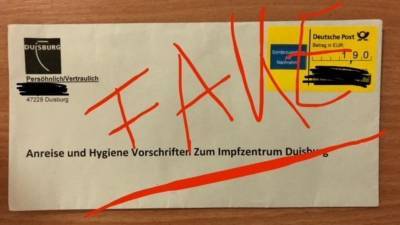 Новый вид мошенничества: €1900 за фальшивое письмо из центра вакцинации