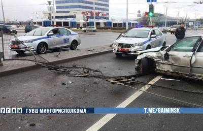 ДТП в Минске: пьяный водитель «БМВ» врезался в «Форд», который остановился перед светофором