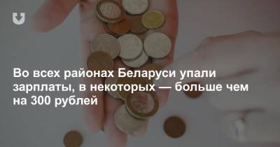 Во всех районах Беларуси упали зарплаты, в некоторых — больше чем на 300 рублей