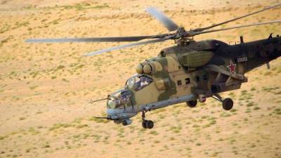 В Сирии вынужденную посадку совершил вертолет Ми-35 ВКС России