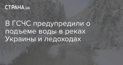 В ГСЧС предупредили о подъеме воды в реках Украины и ледоходах