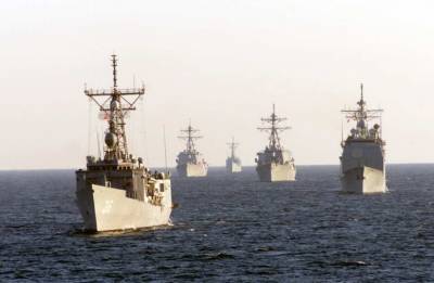 К юго-западу от побережья Крыма были замечены 13 боевых кораблей НАТО